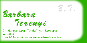 barbara terenyi business card